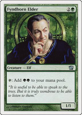 Fyndhorn Elder card from 8th Edition