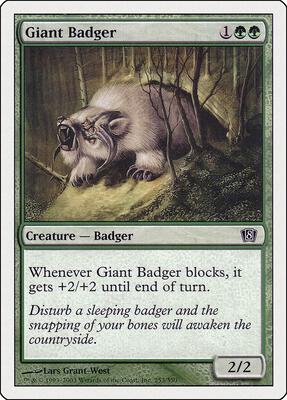Giant Badger card from 8th Edition