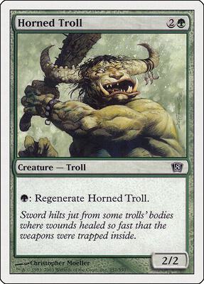 Horned Troll card from 8th Edition