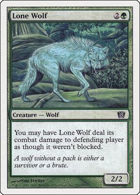 Lone Wolf card from 8th Edition