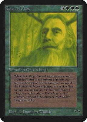 Gaea's Liege card from Alpha Edition