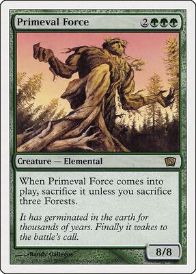 Primeval Force card from 8th Edition