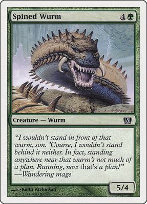 Spined Wurm card from 8th Edition