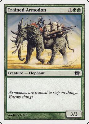 Trained Armodon card from 8th Edition