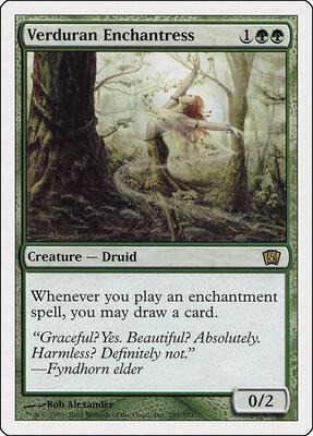 Verduran Enchantress card from 8th Edition