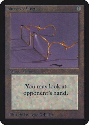 Glasses of Urza card from Alpha Edition