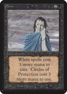 Gloom card from Alpha Edition