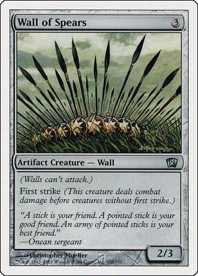 Wall of Spears card from 8th Edition