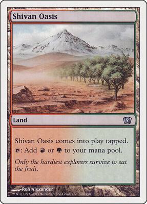 Shivan Oasis card from 8th Edition
