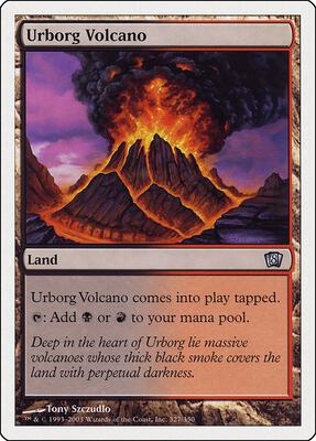 Urborg Volcano card from 8th Edition