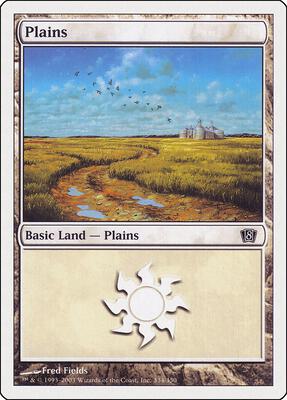 Plains (334) card from 8th Edition