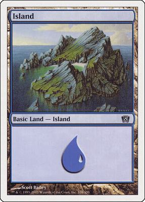 Island (338) card from 8th Edition