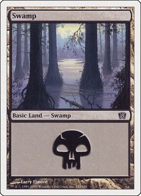 Swamp (342) card from 8th Edition