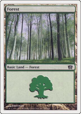 Forest (350) card from 8th Edition