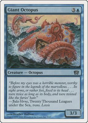 Giant Octopus card from 8th Edition