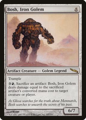 Bosh, Iron Golem card from Mirrodin