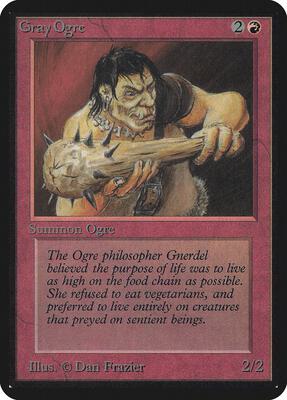 Gray Ogre card from Alpha Edition