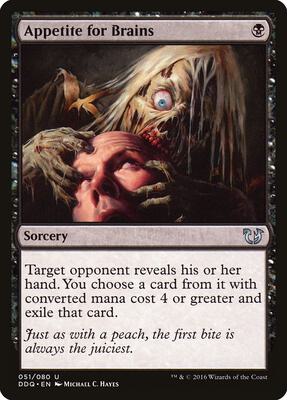 Appetite for Brains card from Duel Decks: Blessed vs. Cursed