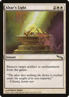 Altar's Light card from Mirrodin
