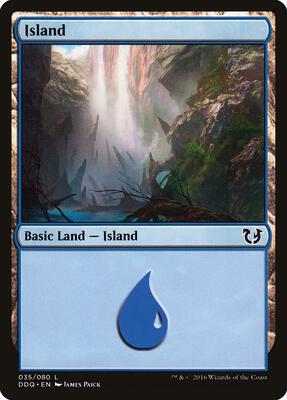 Island (035) card from Duel Decks: Blessed vs. Cursed
