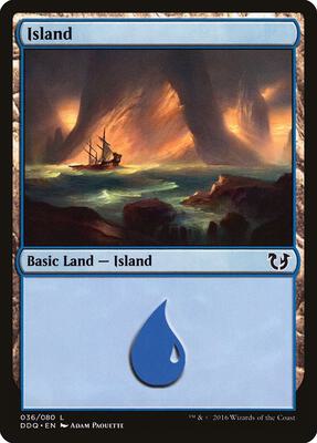 Island (036) card from Duel Decks: Blessed vs. Cursed