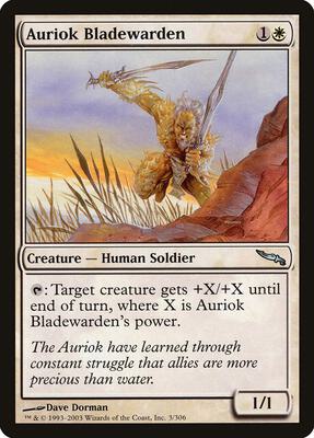 Auriok Bladewarden card from Mirrodin