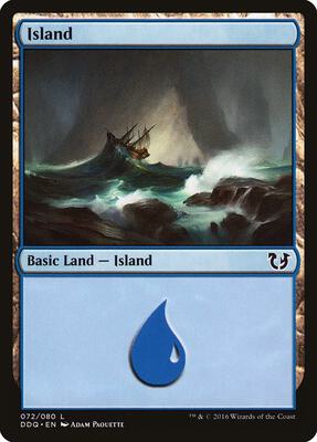 Island (072) card from Duel Decks: Blessed vs. Cursed