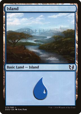 Island (073) card from Duel Decks: Blessed vs. Cursed