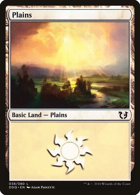 Plains (038) card from Duel Decks: Blessed vs. Cursed