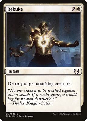 Rebuke card from Duel Decks: Blessed vs. Cursed