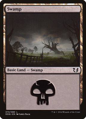 Swamp (074) card from Duel Decks: Blessed vs. Cursed