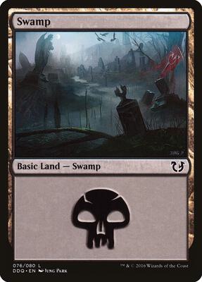 Swamp (076) card from Duel Decks: Blessed vs. Cursed