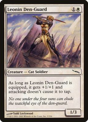 Leonin Den-Guard card from Mirrodin