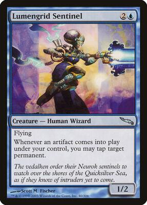 Lumengrid Sentinel card from Mirrodin