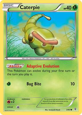 Caterpie card from Generations