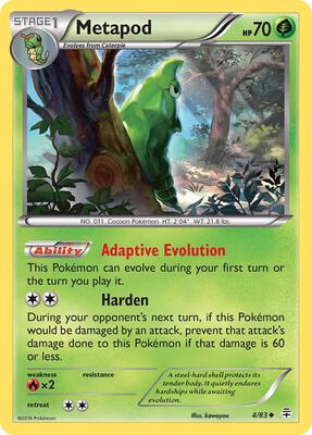 Metapod card from Generations
