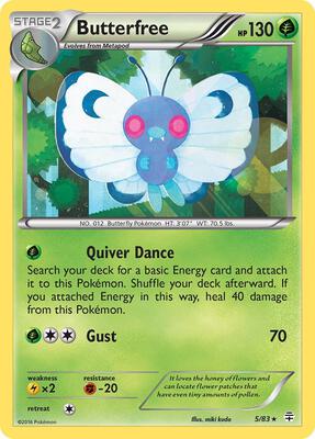 Butterfree card from Generations