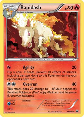 Rapidash card from Generations