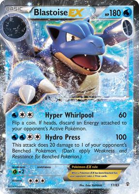 Blastoise EX card from Generations