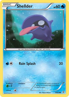 Shellder card from Generations