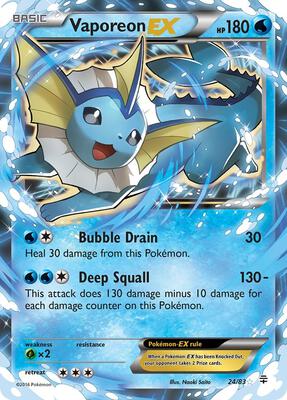 Vaporeon EX card from Generations