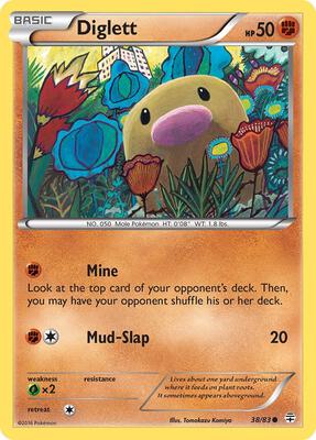 Diglett card from Generations