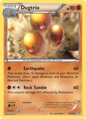 Dugtrio card from Generations