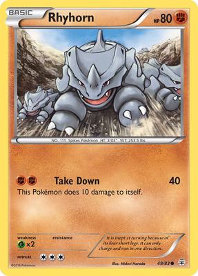 Rhyhorn card from Generations