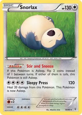 Snorlax card from Generations