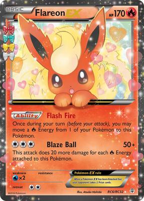 Flareon EX card from Generations: Radiant Collection