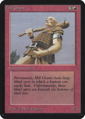 Hill Giant card from Alpha Edition