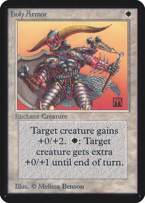 Holy Armor card from Alpha Edition