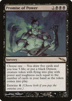 Promise of Power card from Mirrodin