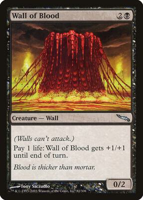 Wall of Blood card from Mirrodin